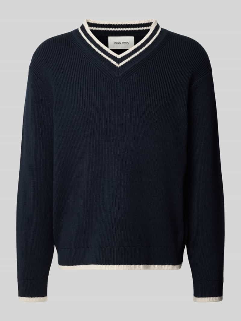 Wood Gebreide pullover met ribboorden model 'Cobek'