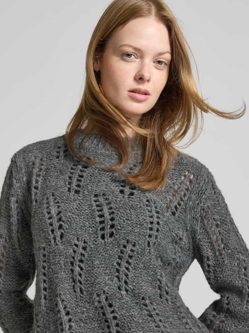 Joop! Gebreide pullover met alpaca en ronde hals