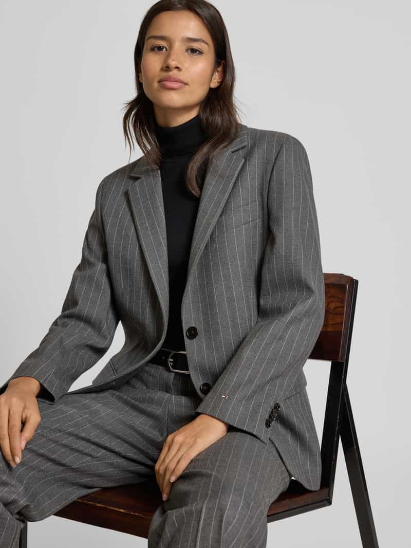 Tommy Hilfiger Relaxed fit korte blazer met viscose