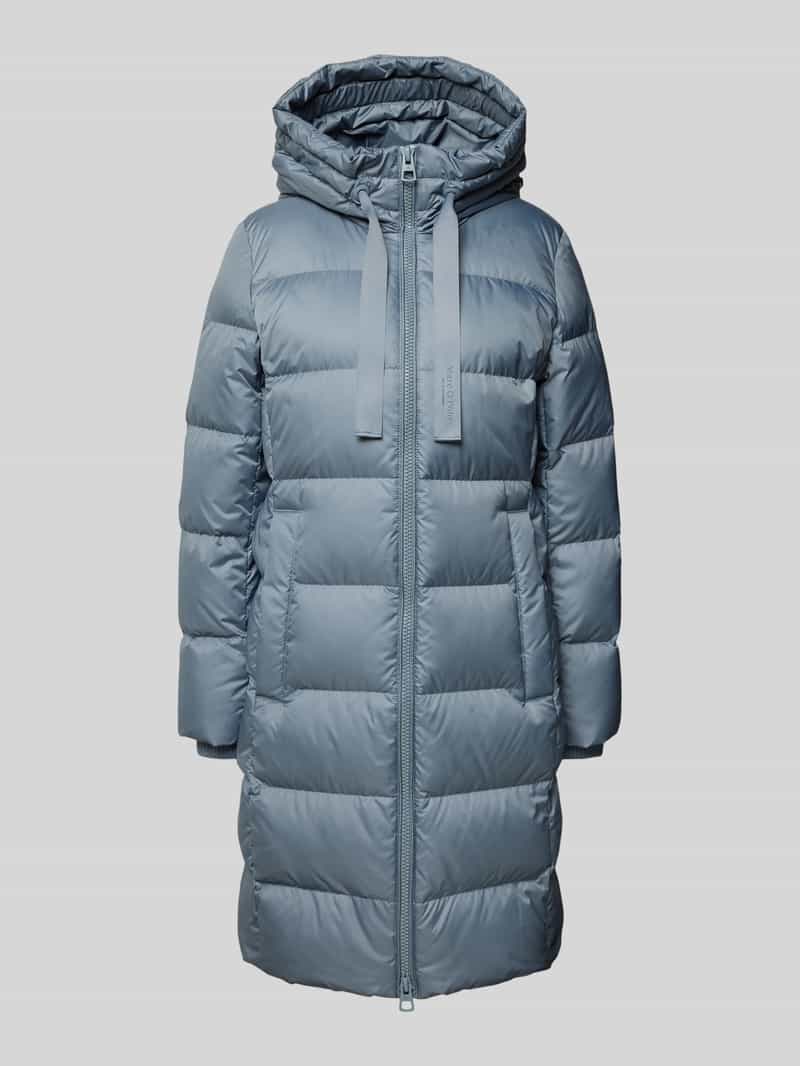 Marc O'Polo Shaped fit lange donsjas met capuchon