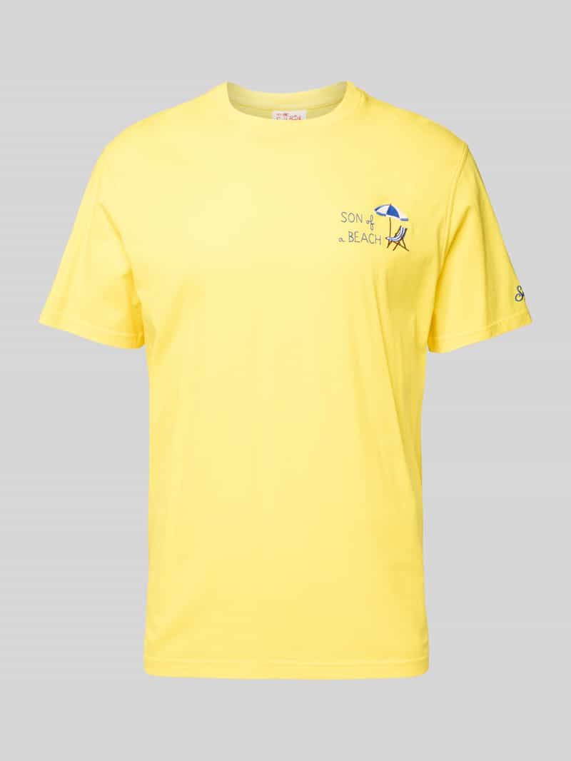 MC2 Saint Barth T-shirt met statement- en motiefstitching model 'PORTOFINO'