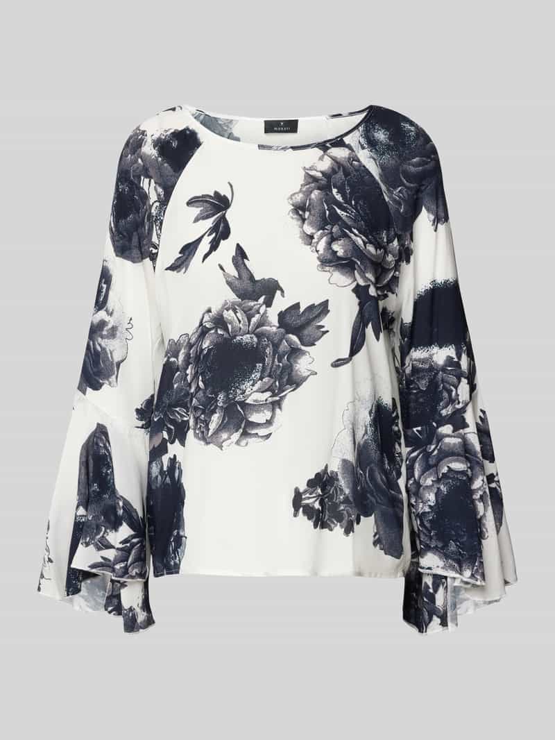 monari Regular fit blouse met ronde hals
