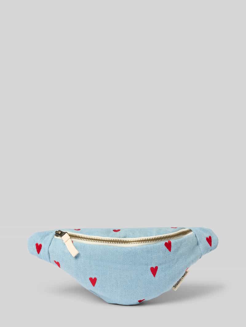 STUDIO NOOS Heuptasje met stitchings model 'Denim Hearts'