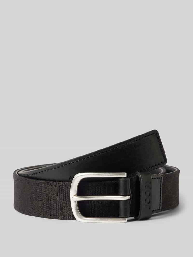 JOOP! Collection Leren riem met reliëflogo