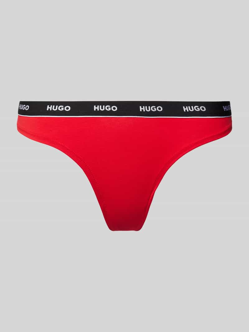 String met elastische band met label, model 'Carousel'