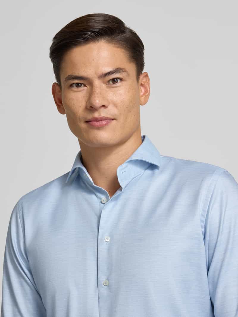 Profuomo Slim fit zakelijk overhemd met haaikraag