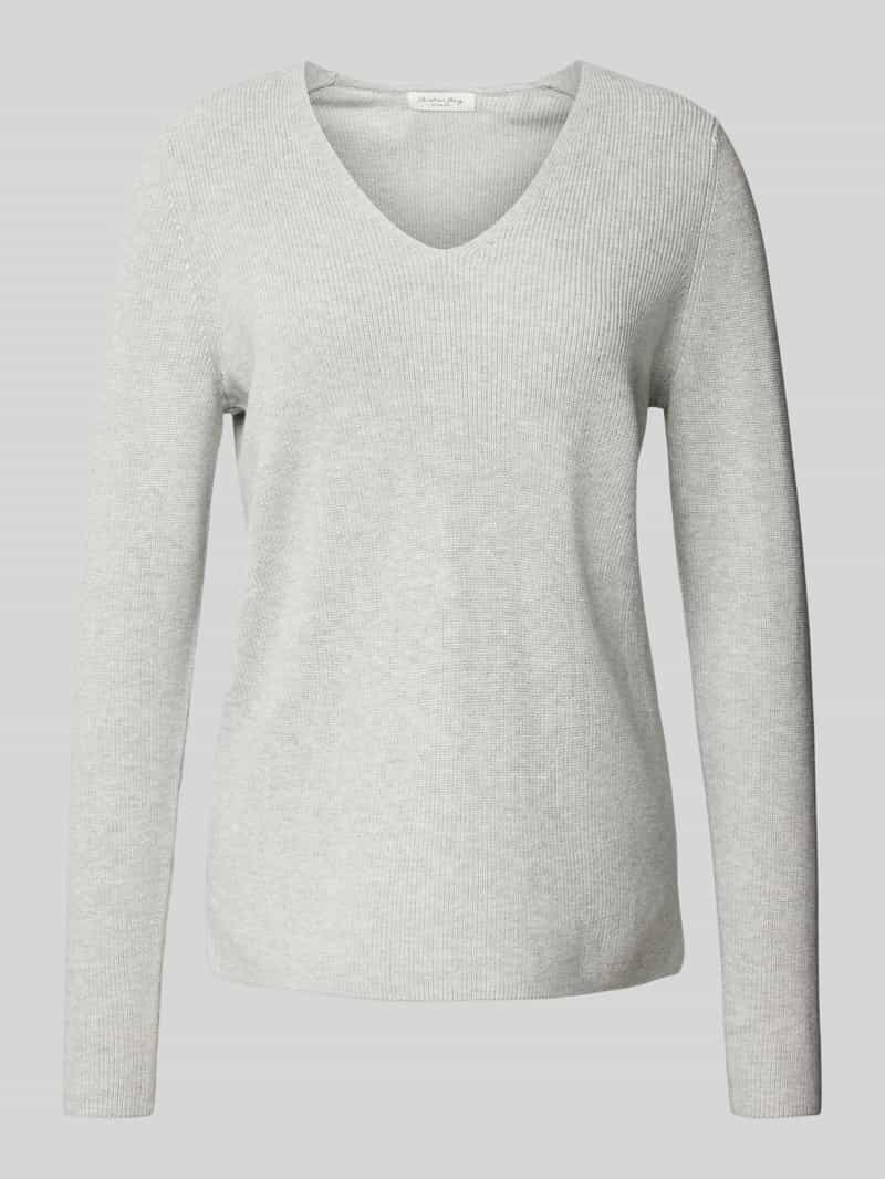 Christian Berg Woman Gebreide pullover met afgeronde V-hals