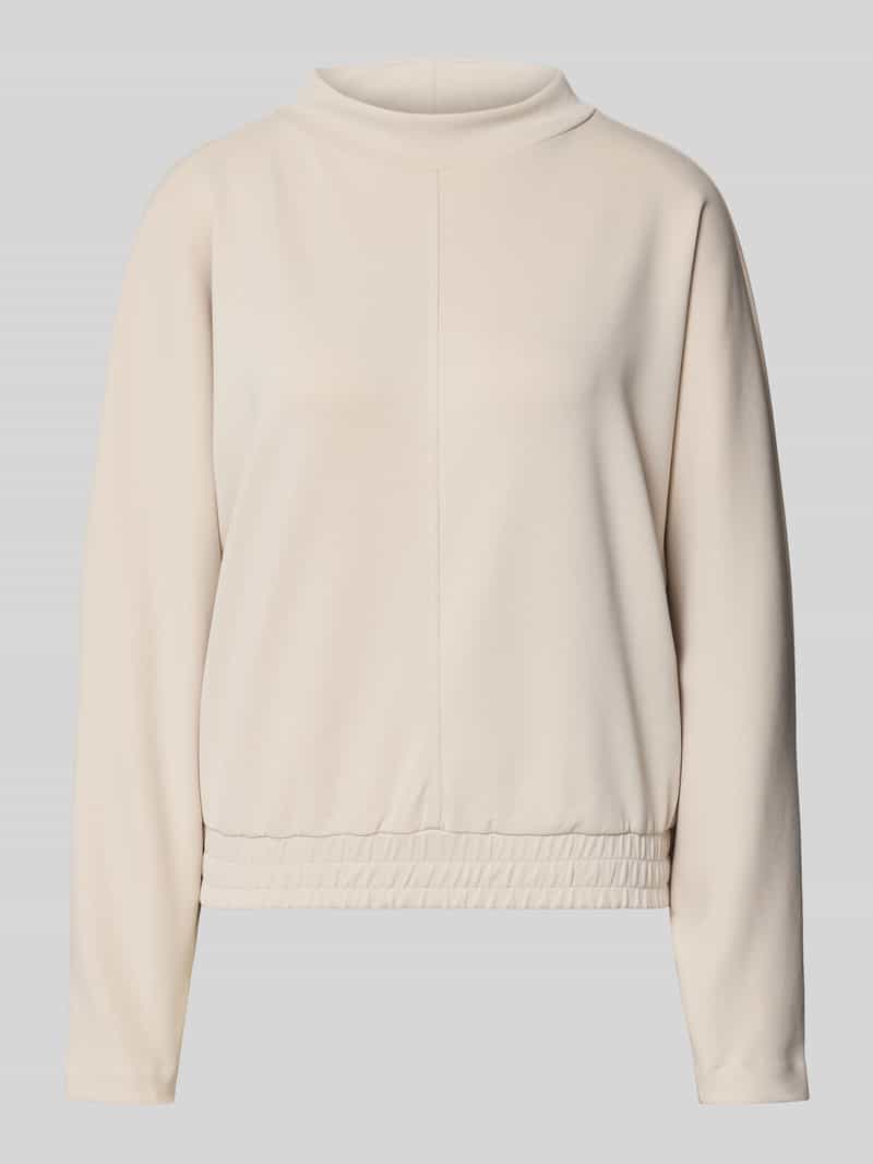 Opus Sweatshirt met geribde opstaande kraag model 'Gulitta'