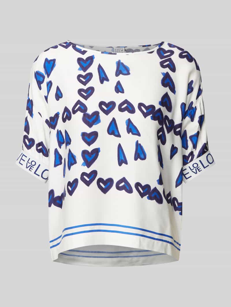 Emily Van den Bergh Regular fit blouseshirt met ronde hals