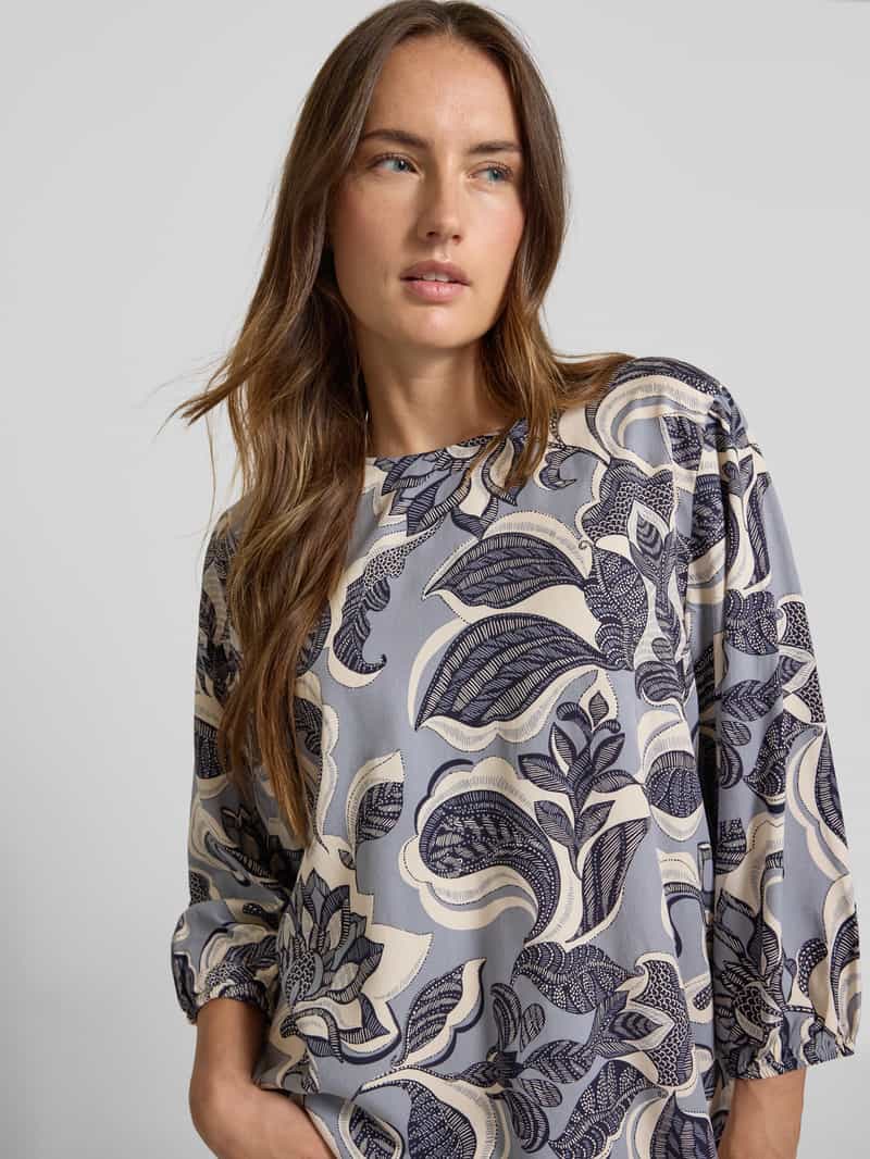 comma Blouseshirt van viscose met 3 4-mouwen