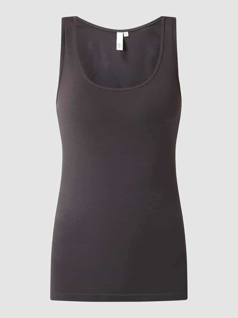 Tanktop met labeldetail, model 'Basic' QS