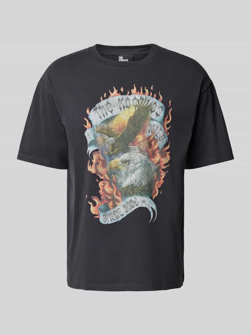 Regular fit T-shirt van puur katoen