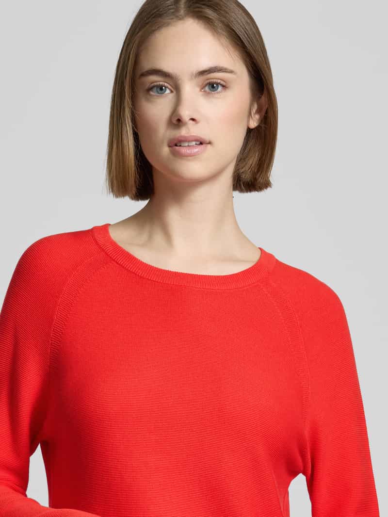 Marc O'Polo DENIM Gebreide pullover met geribde ronde hals