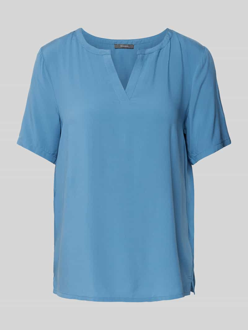 Montego Blouseshirt van viscose in effen design