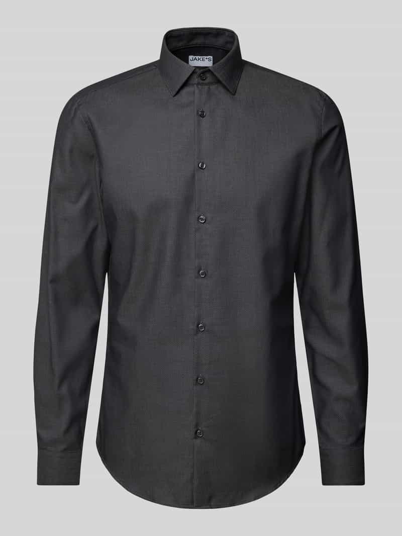 Jake*s Slim fit zakelijk overhemd met kentkraag
