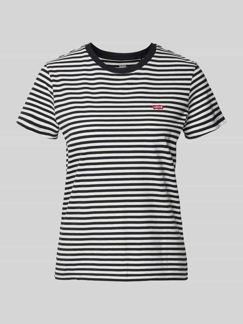 T-shirt van katoen met streepmotief