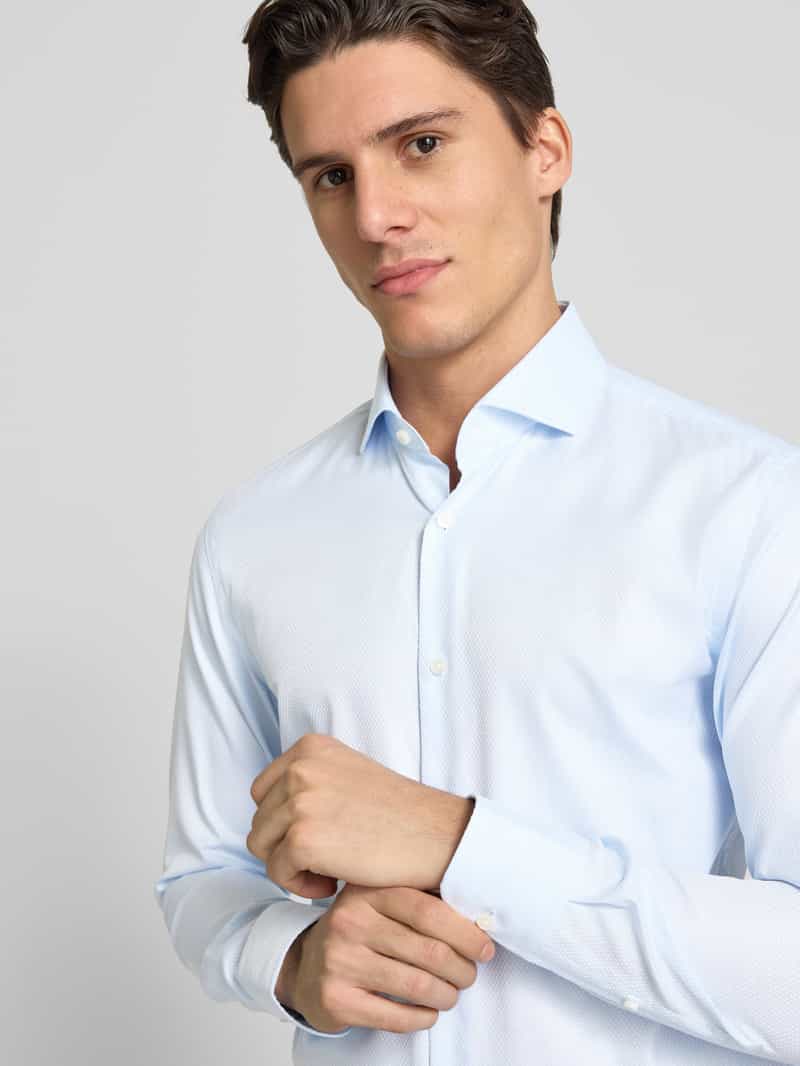 Boss Slim fit zakelijk overhemd met haaikraag model 'Hank'