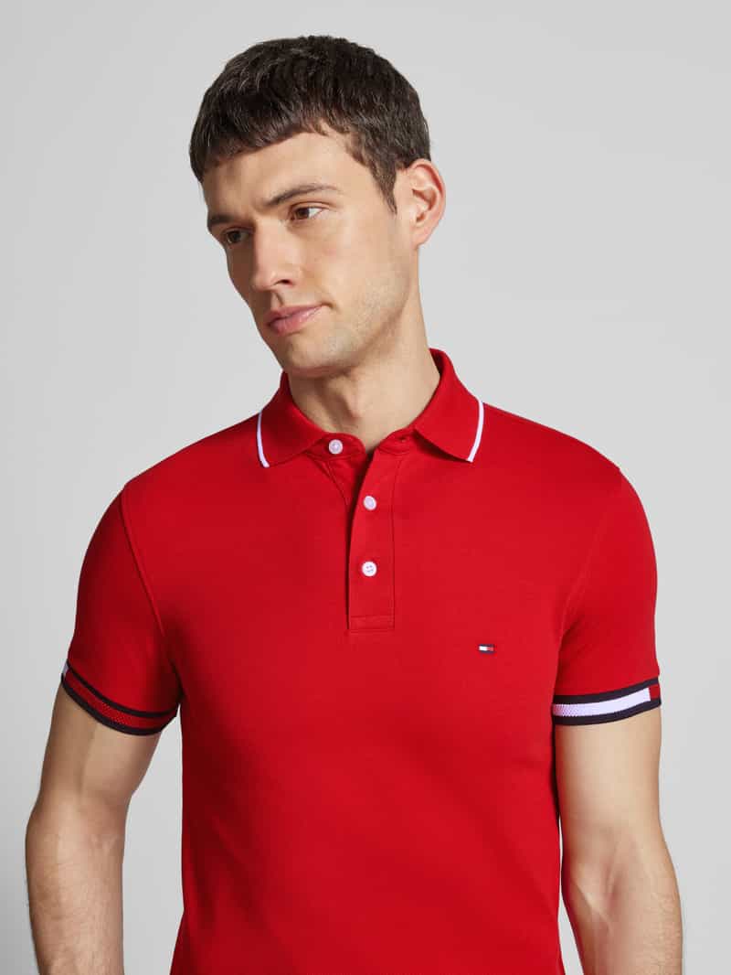 Tommy Hilfiger Slim fit poloshirt van een mix van katoen en elastaan