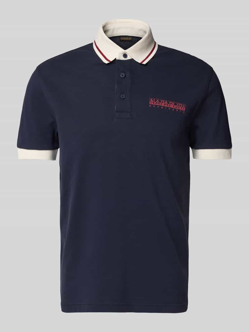 Napapijri Slim fit poloshirt met labelprint