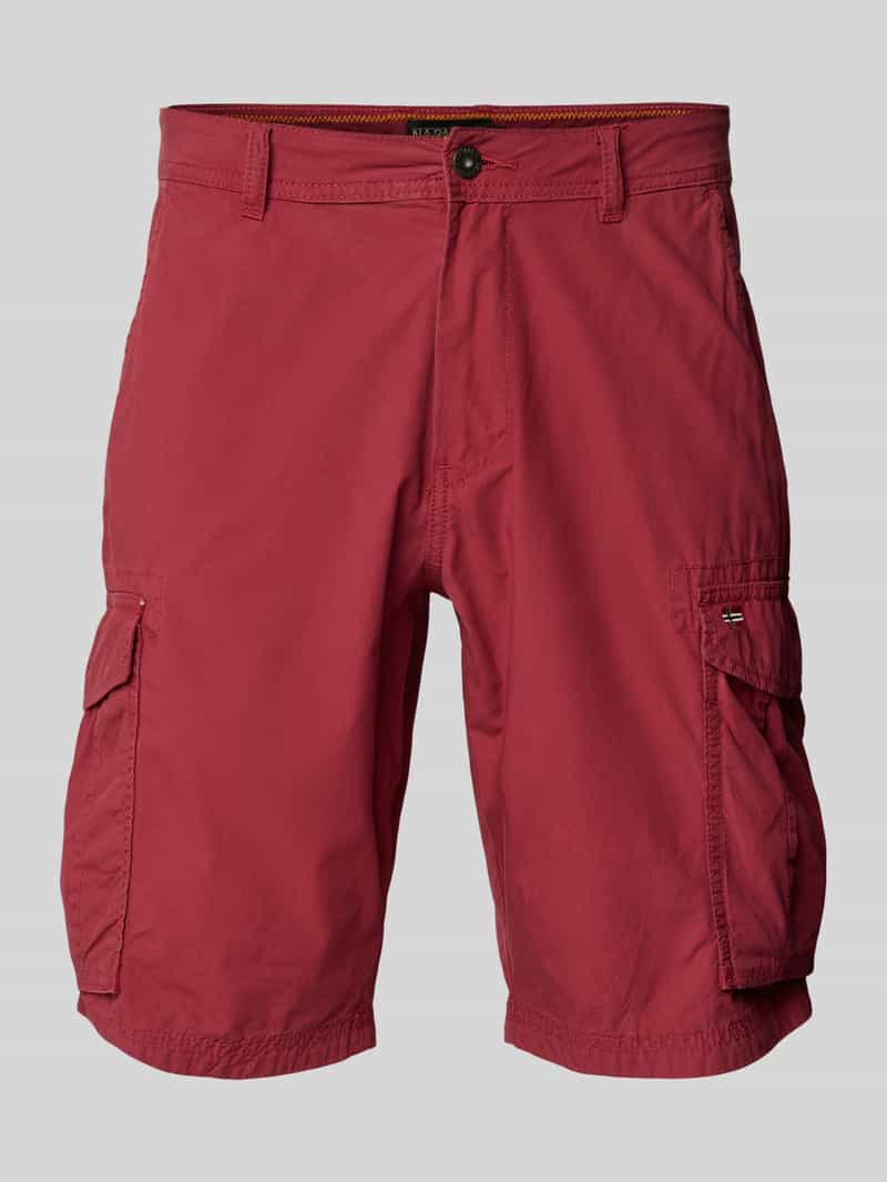 Napapijri Loose fit korte cargobroek met logostitching model 'NOTO 2.0'