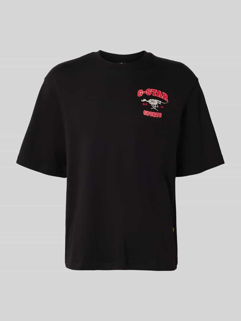 G-Star Raw Regular fit T-shirt met logoprint model 'Running Dog'