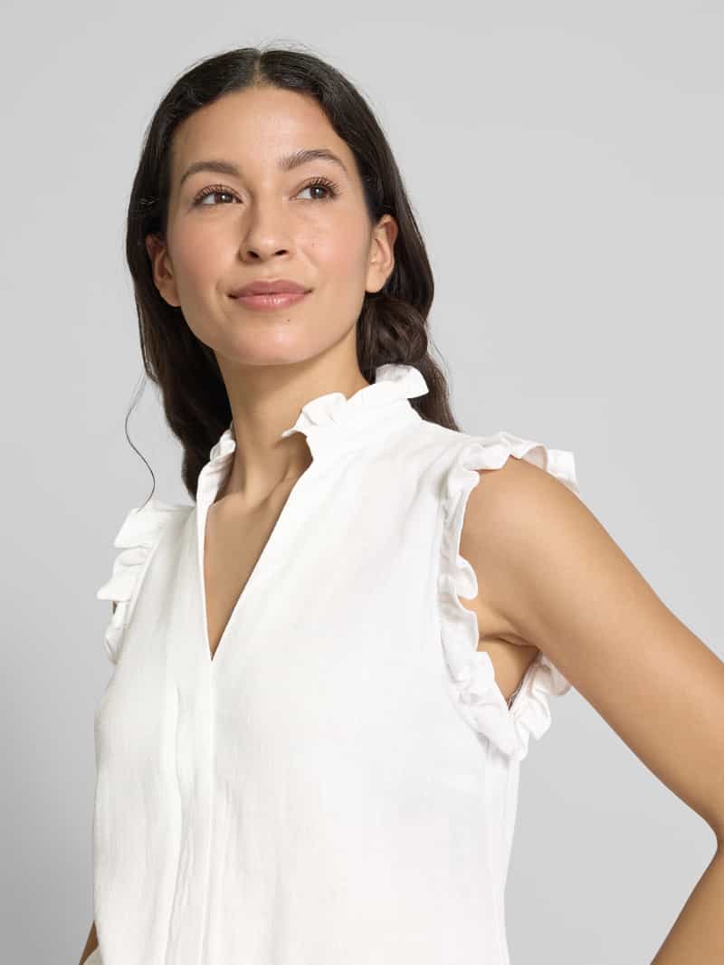 Selected Femme Blousetop van een mix van viscose en linnen model 'VIVA'
