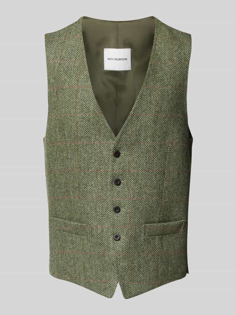 Roy Robson Gilet met V-hals en knoopsluiting