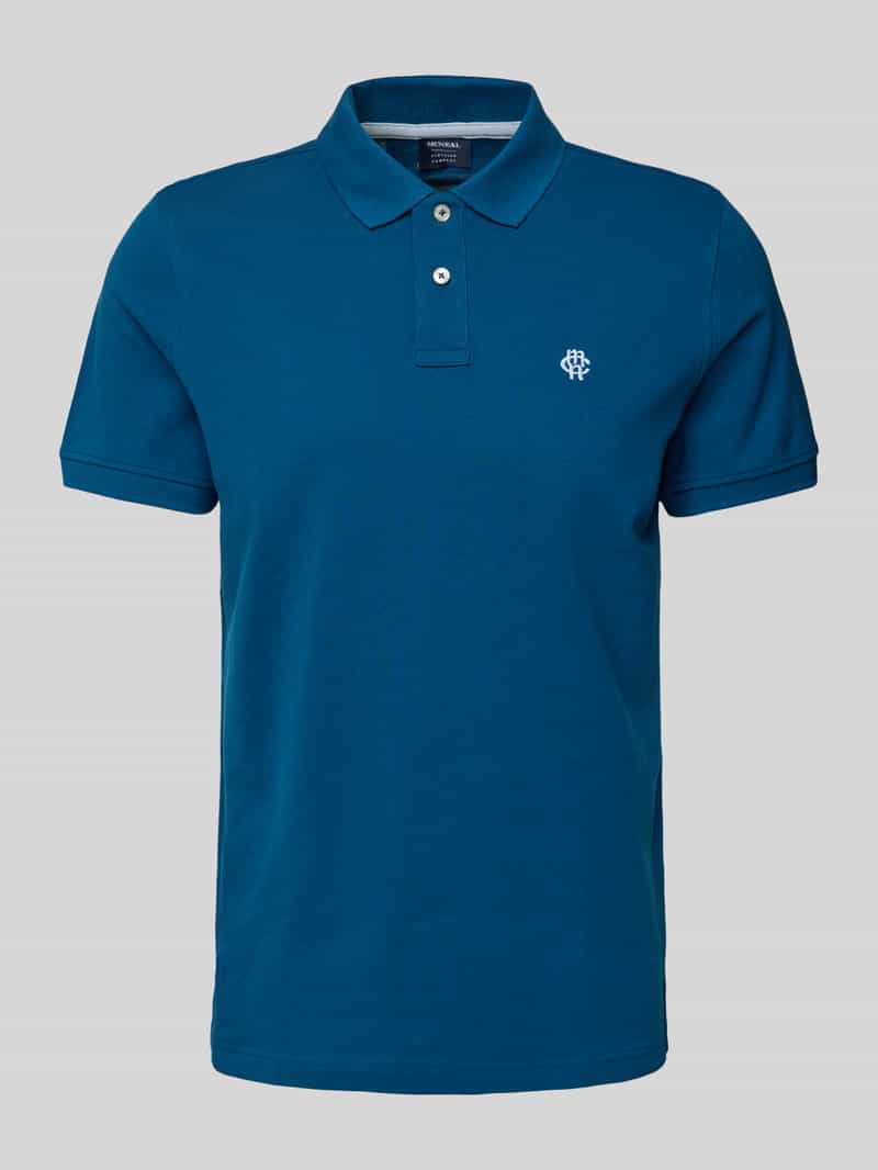 MCNEAL Regular fit poloshirt met knoopsluiting en labelstitching
