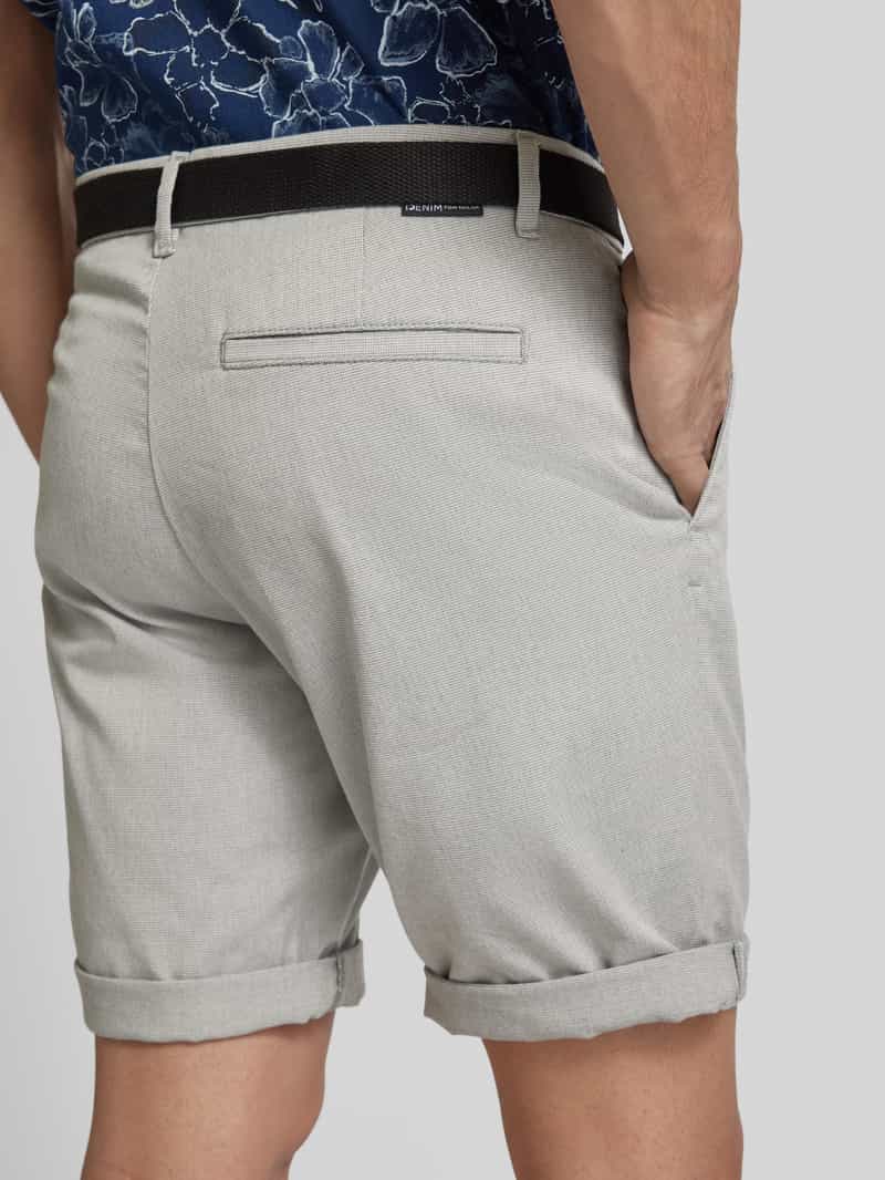 Tom Tailor Denim Regular fit chinoshorts met riem