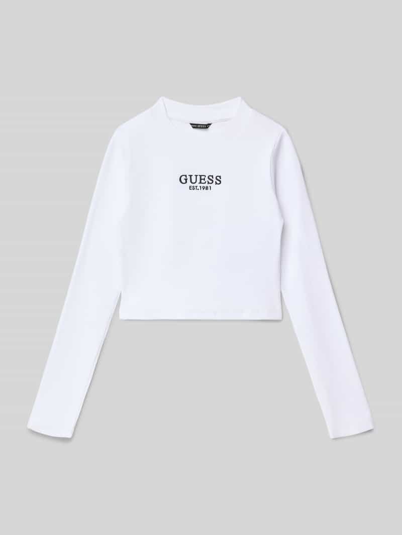 Guess Shirt met lange mouwen en labelstitching