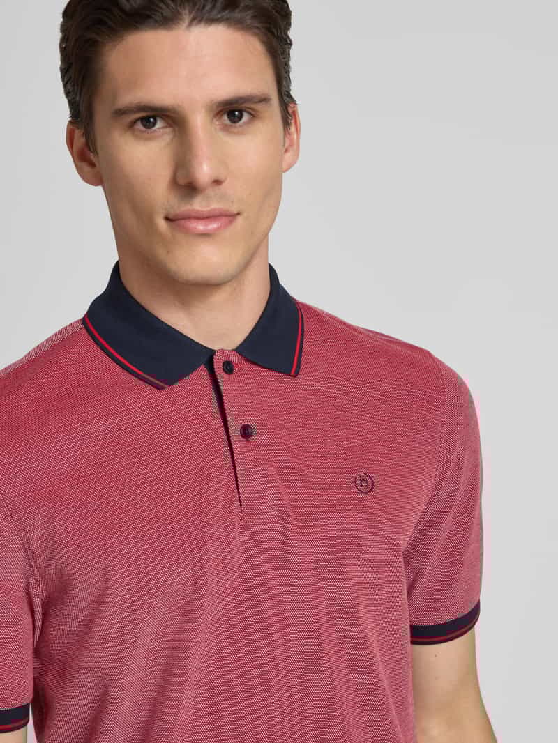 Bugatti Poloshirt met labelstitching