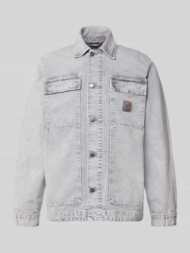 Carhartt Work In Progress Jeansjack met klepzakken op de borst model 'Arctic'