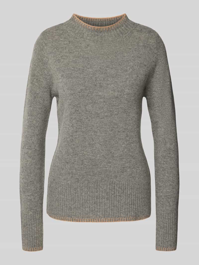 Christian Berg Woman Regular fit shirt met lange mouwen van zuivere wol in gebreide look