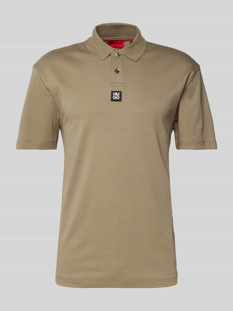 HUGO Regular fit poloshirt met labelbadge model 'Deabono'