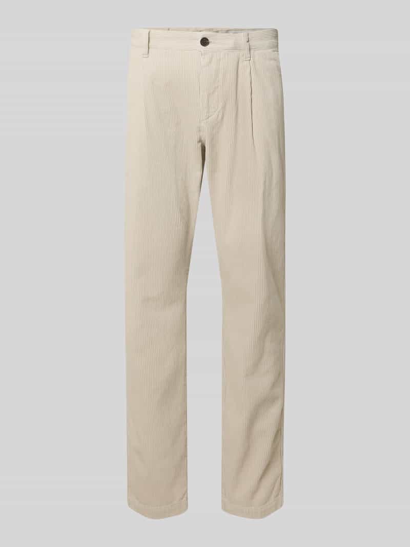Marc O'Polo Tapered fit corduroy broek van puur katoen model 'OSBY PLEATS'