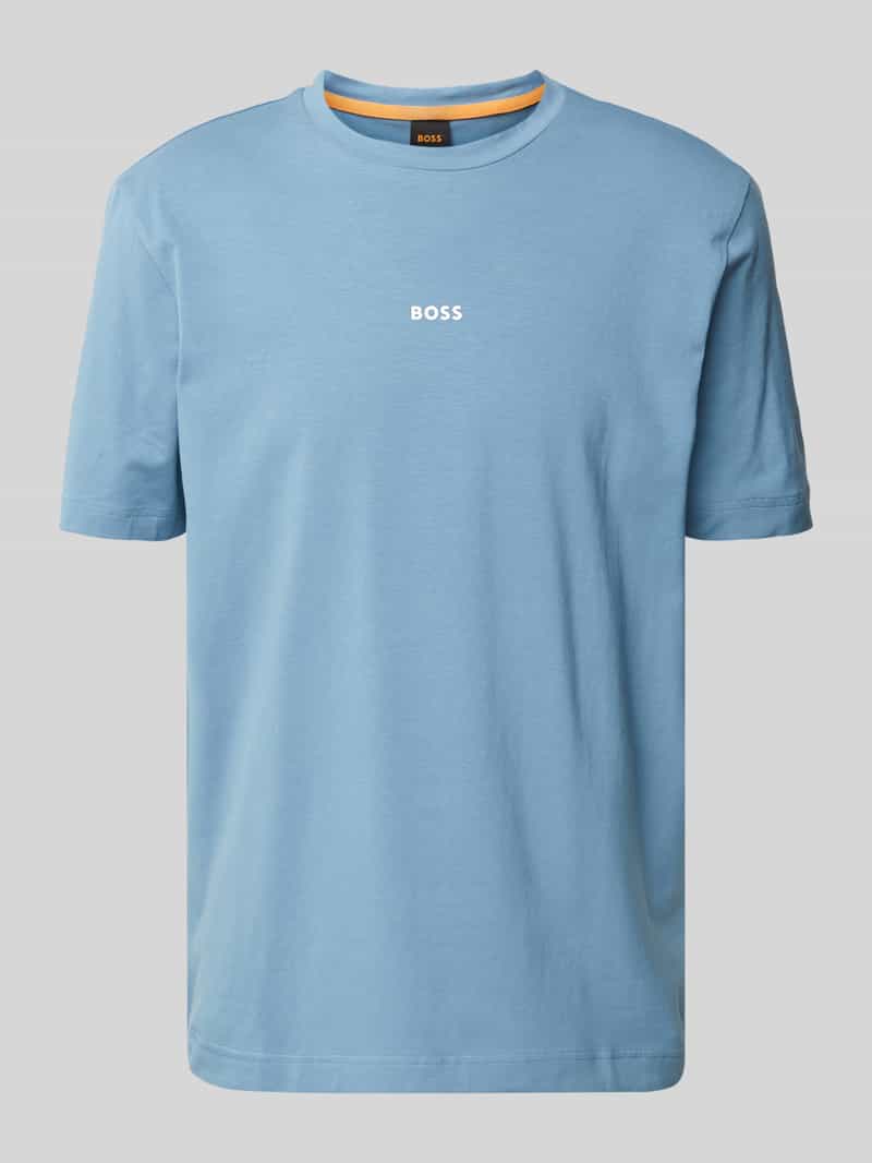 Boss Orange T-shirt met labelprint model 'TCHUP'