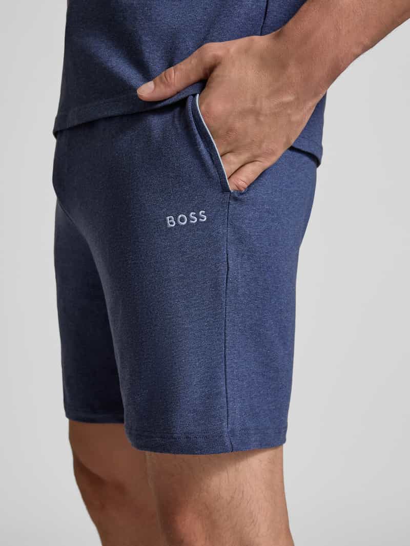 Boss Regular fit sweatshorts van een mix van katoen en elastaan