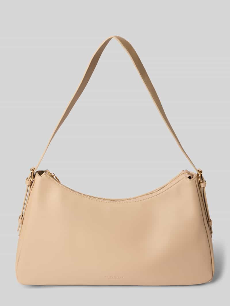 Seidenfelt Handtas in leerlook model 'Nelma'