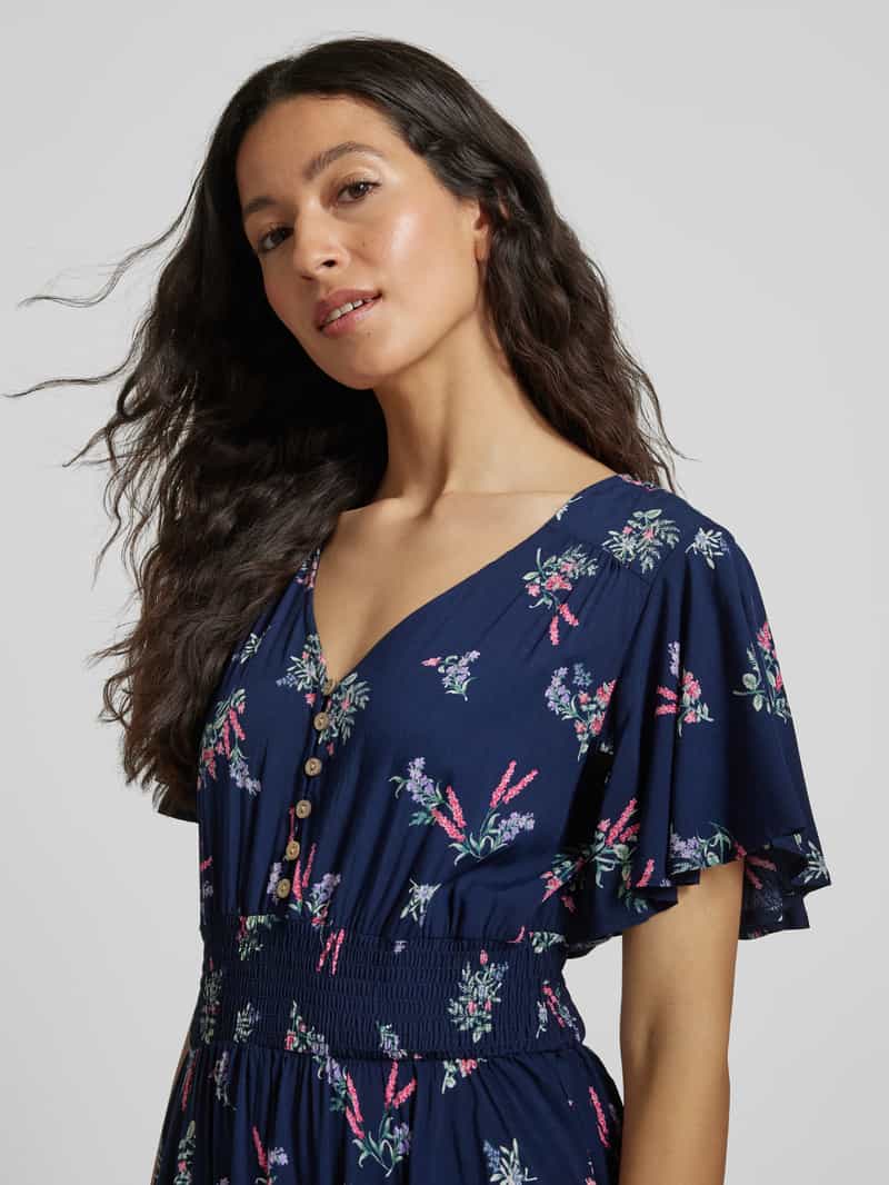 Apricot Knielange jurk van viscose met knoopsluiting