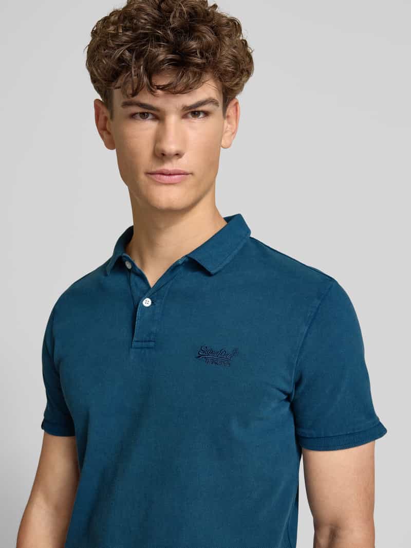 Superdry Regular fit poloshirt met labelstitching