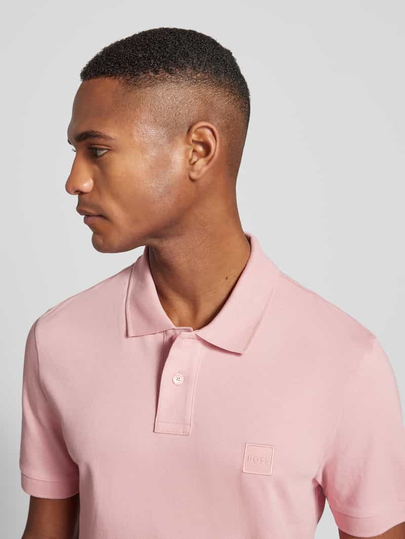 Boss Orange Slim fit poloshirt met labelbadge model 'Passenger'