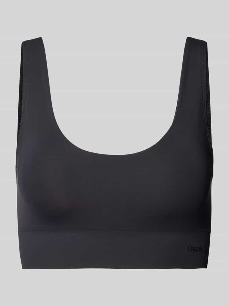 ORGANIC BASICS Bralette met labelopschrift