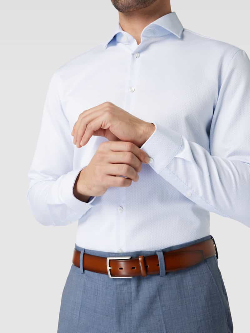 Jake*s Slim fit zakelijk overhemd met all-over motief