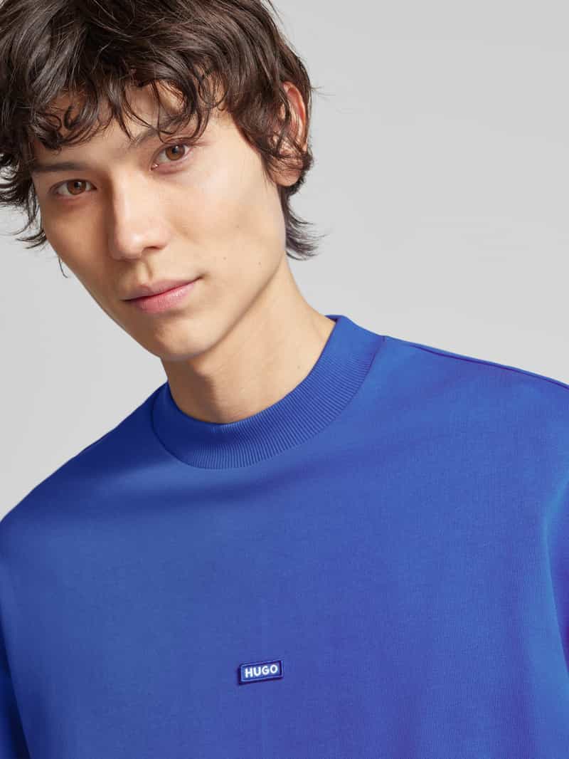 Hugo Blue Sweatshirt met opstaande kraag model 'Nedro'