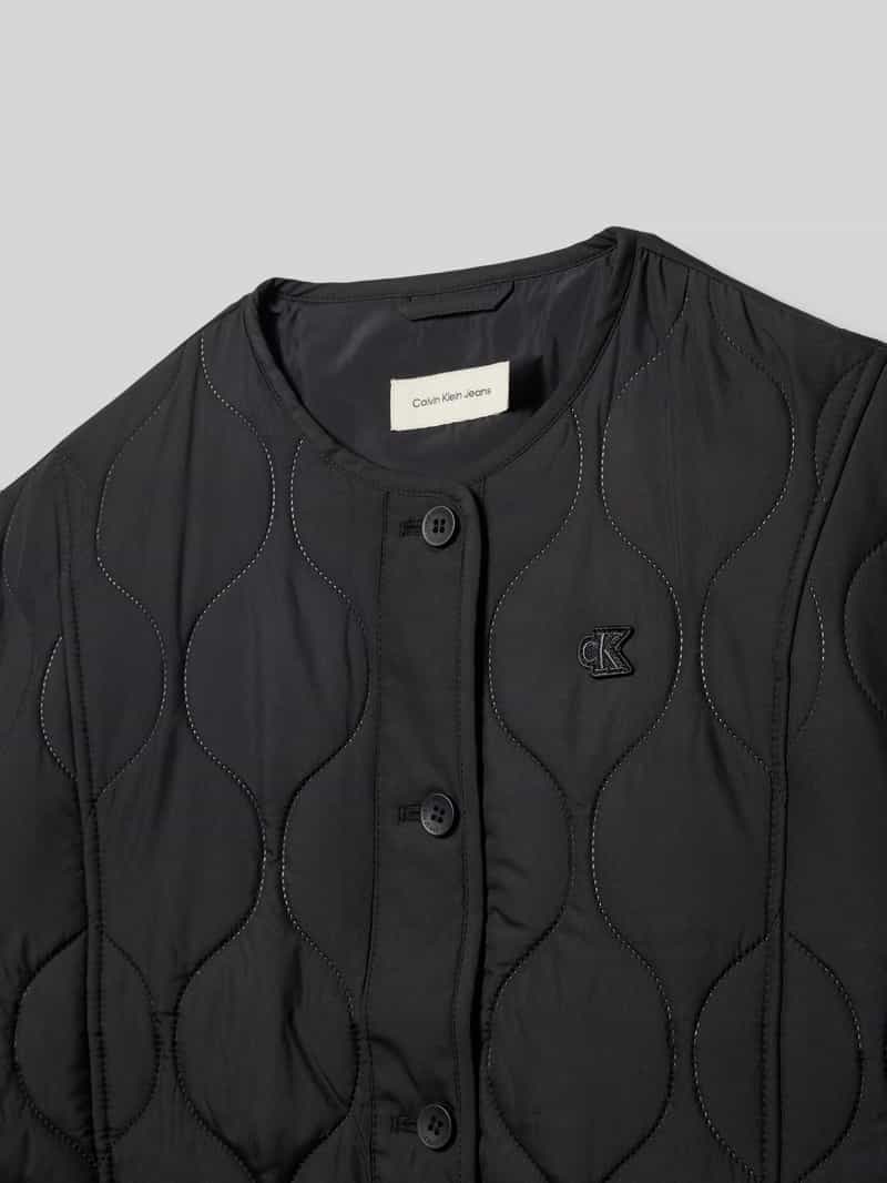 Calvin Klein Jeans Regular fit gewatteerd jack met logopatch model 'Quilted'