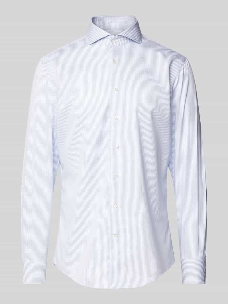Profuomo Slim fit zakelijk overhemd met haaikraag model 'X-Cutaway'