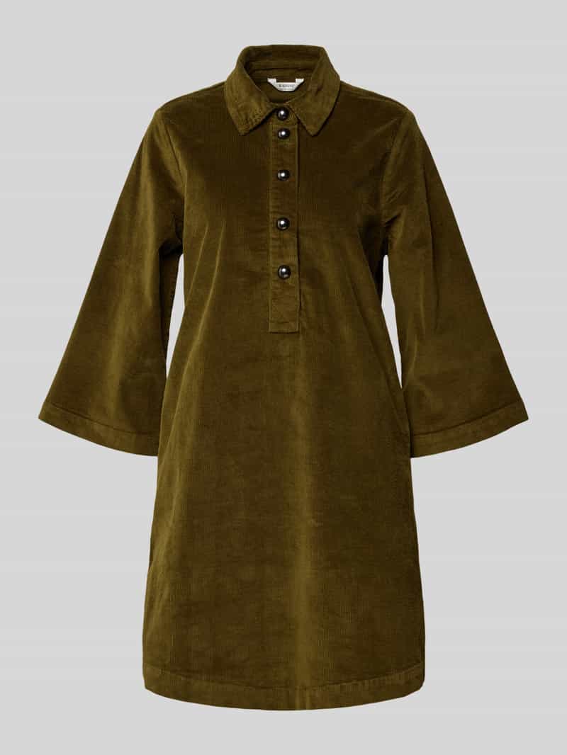 b.Young Knielange overhemdjurk van corduroy model 'Dasik'