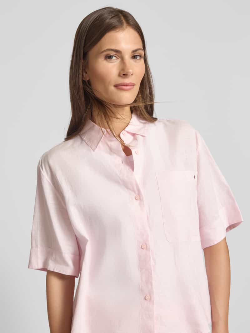 Tommy Hilfiger Relaxed fit overhemdblouse van puur linnen