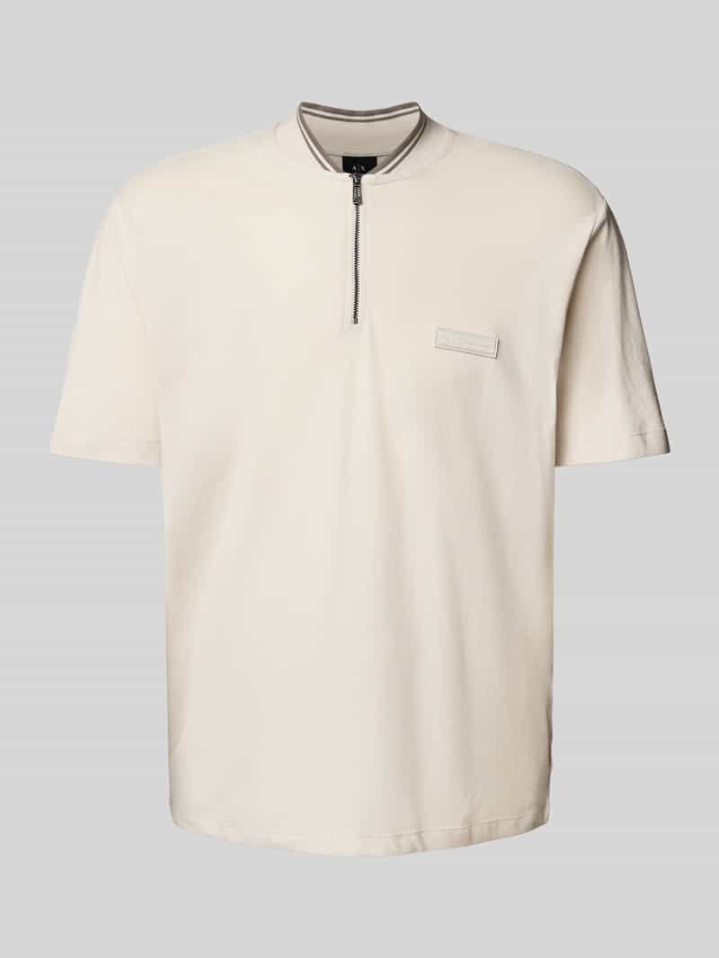 Armani Exchange Poloshirt met korte ritssluiting