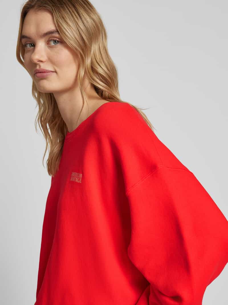 American vintage Sweatshirt met labelprint model 'IZUBIRD'